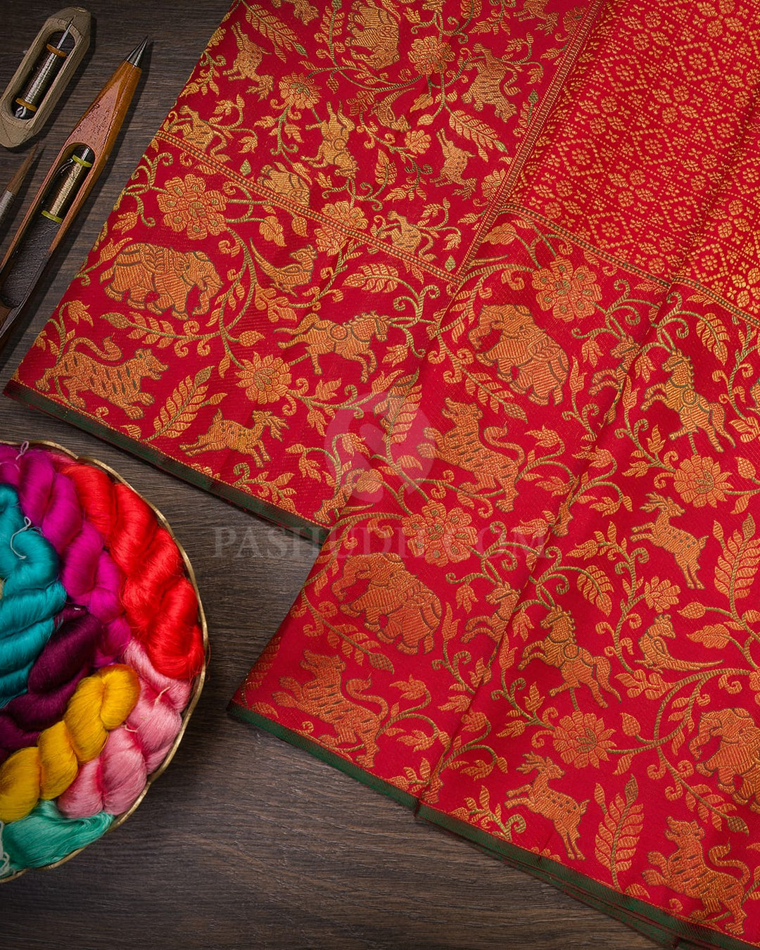 Red Bridal Kanjivaram Silk Saree-S1503(H)