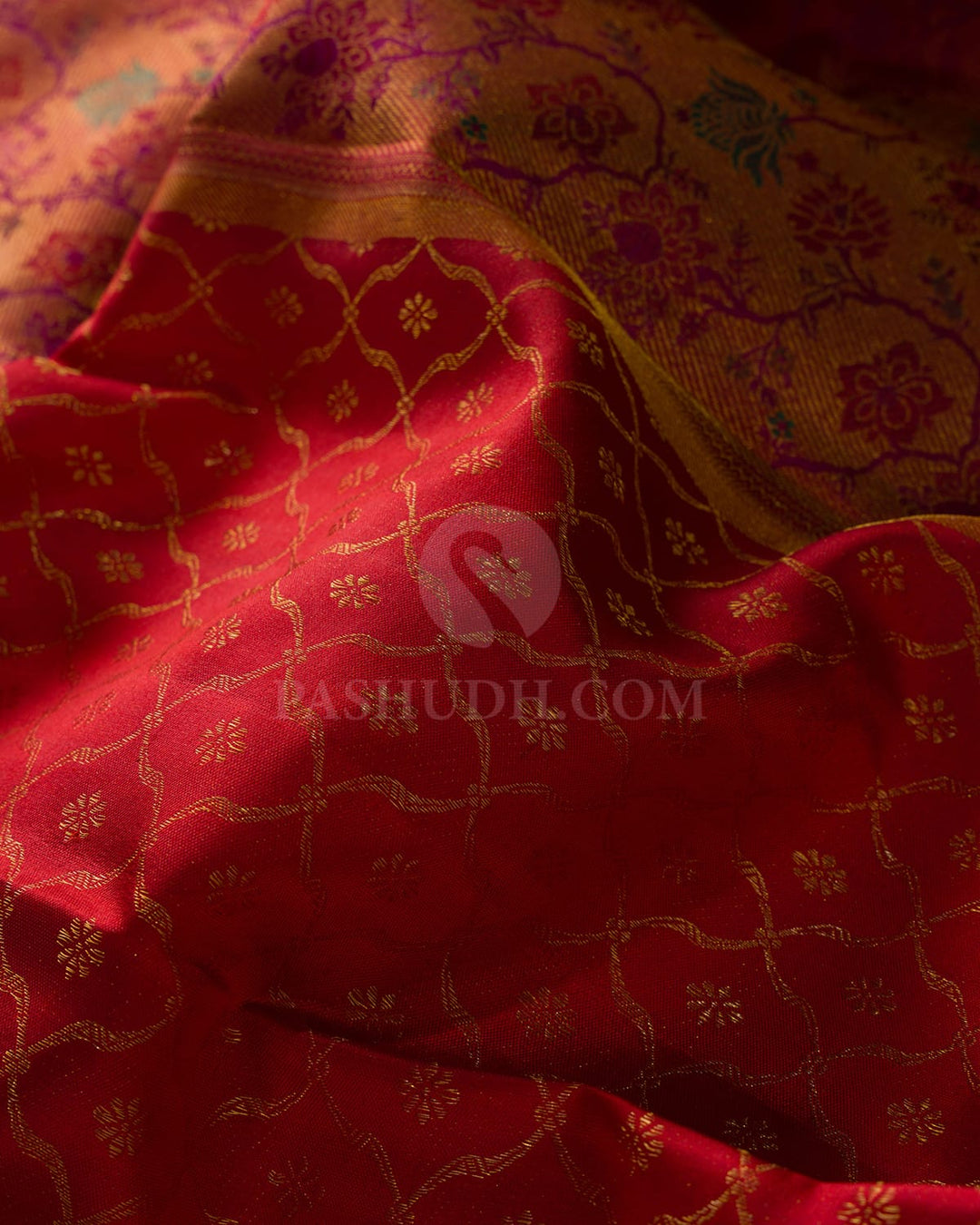 Red Kanjivaram Silk Saree-D657(B)