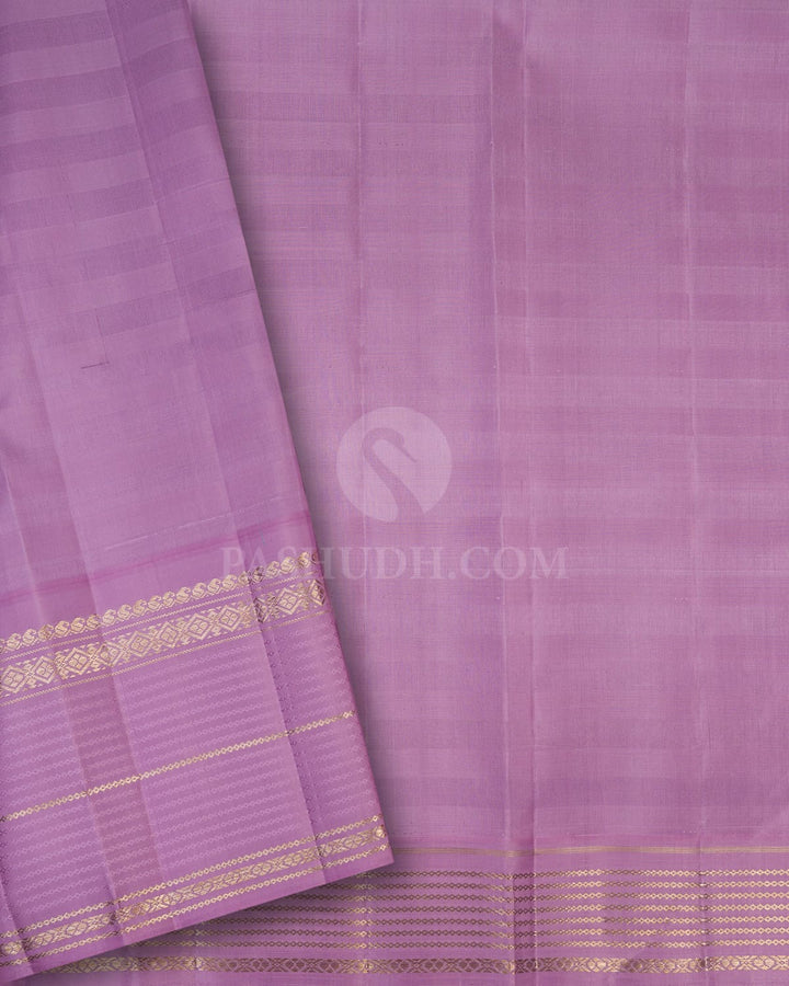 Sky Blue And Lavender Organza Kanjivaram Silk Saree-S1688(A)