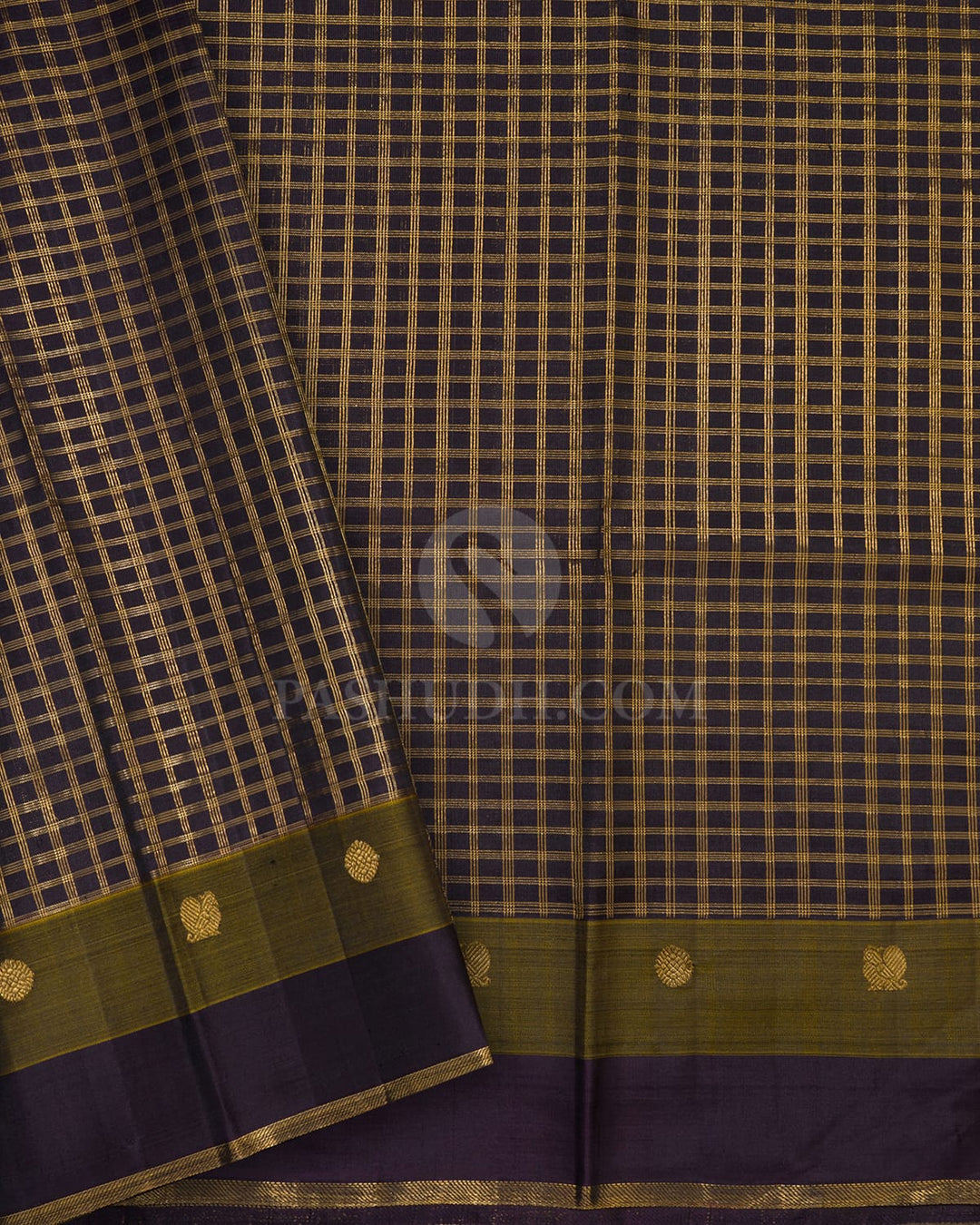 Green,Red And Peach Kanjivaram Silk Saree-S1677(A)