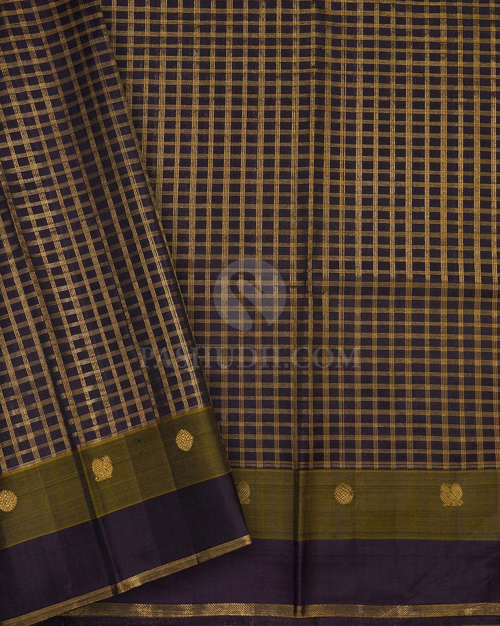Green,Red And Peach Kanjivaram Silk Saree-S1677(A)