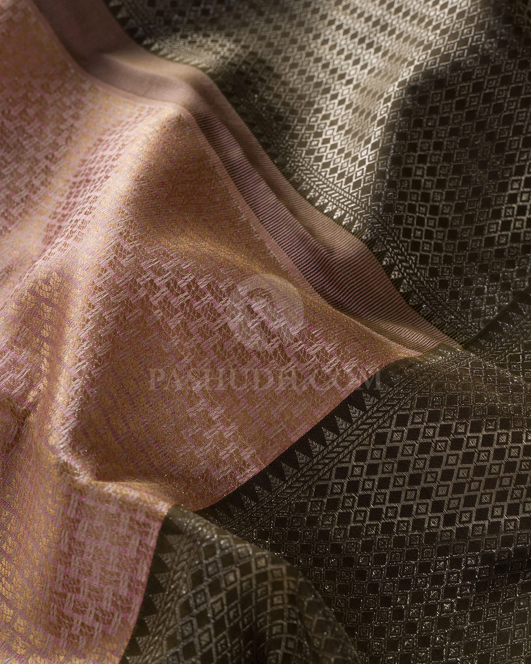 Baby Pink Kanjivaram Silk Saree-DT317(A)