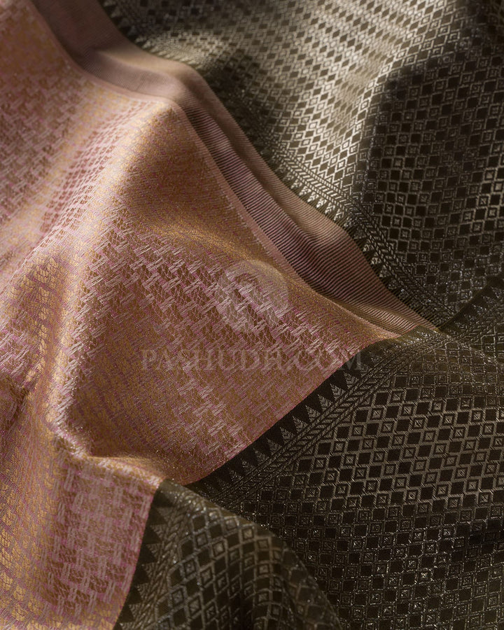 Baby Pink Kanjivaram Silk Saree-DT317(A)