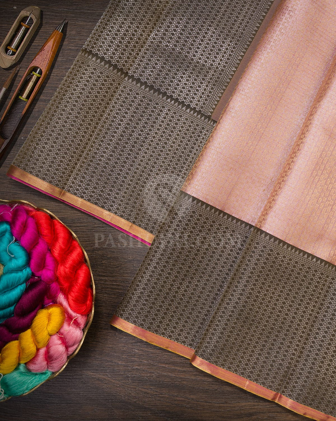 Baby Pink Kanjivaram Silk Saree-DT317(A)