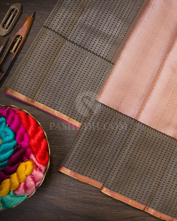 Baby Pink Kanjivaram Silk Saree-DT317(A)