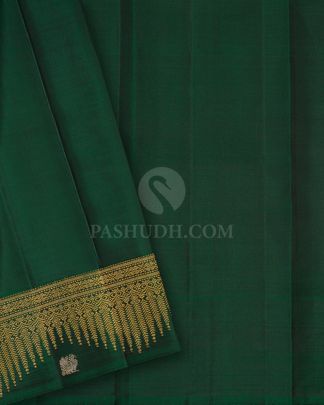 Maroon And Dark Green Kanjivaram Silk Saree-S1608(B)