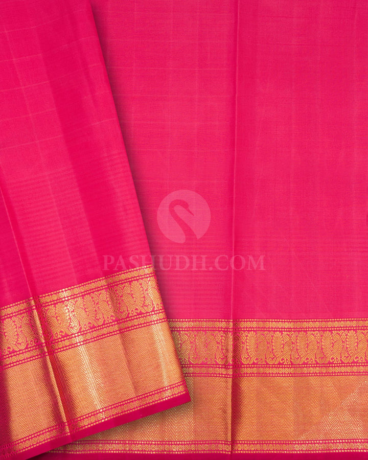 Purple With Pink Kanjivaram Silk Saree-S1678(A)