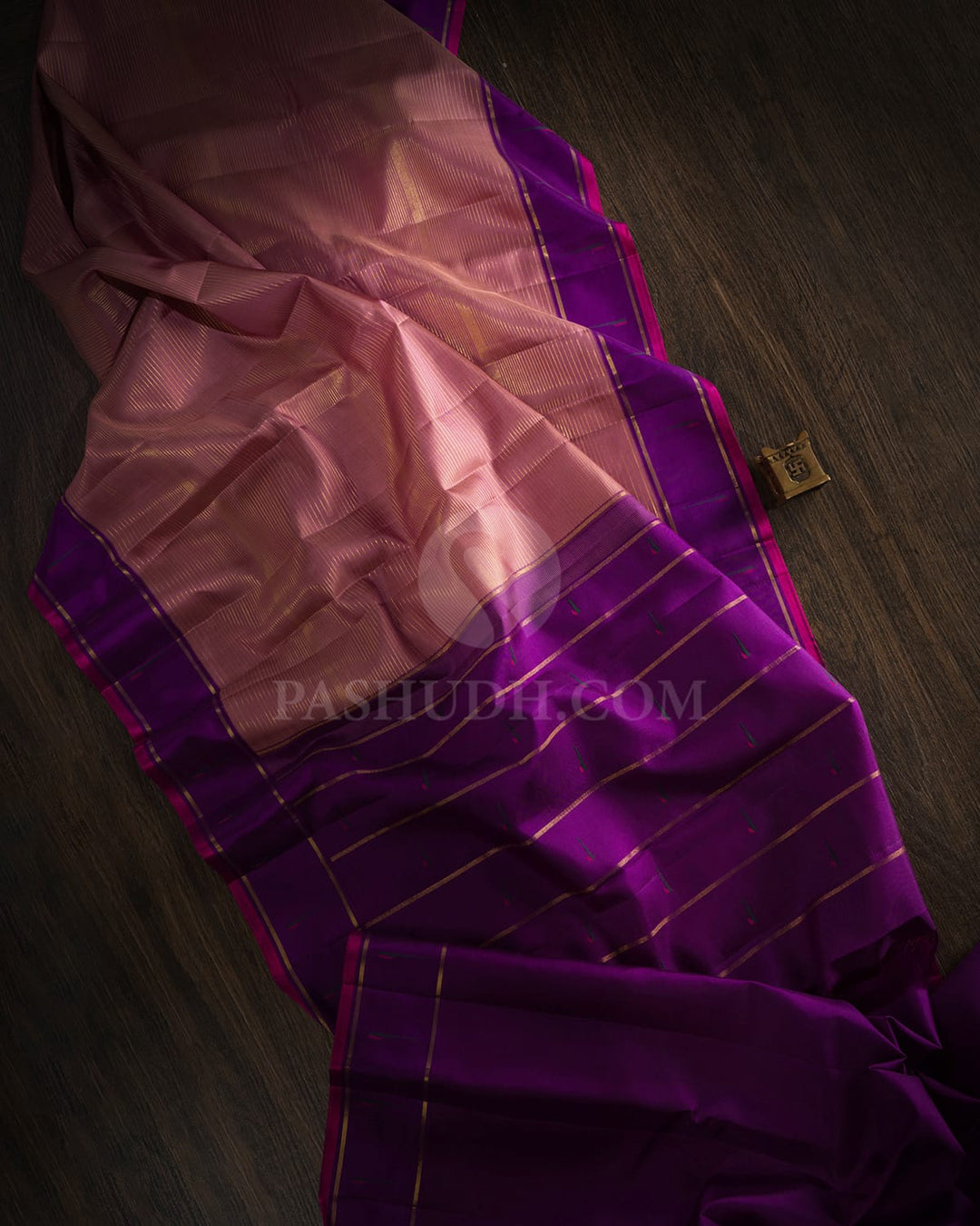 Mauve With Violet Kanjivaram Silk Saree-S1629(B)