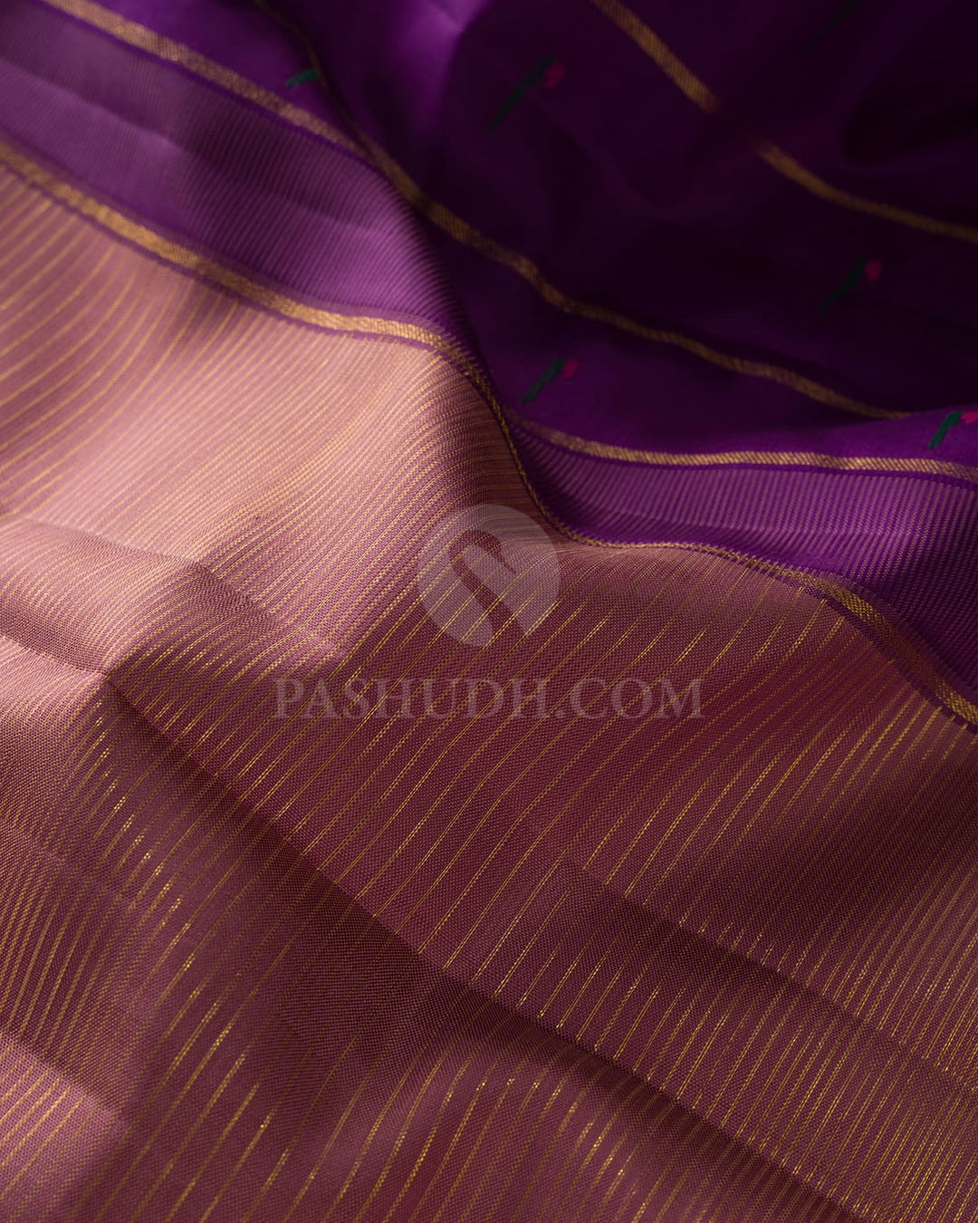 Mauve With Violet Kanjivaram Silk Saree-S1629(B)