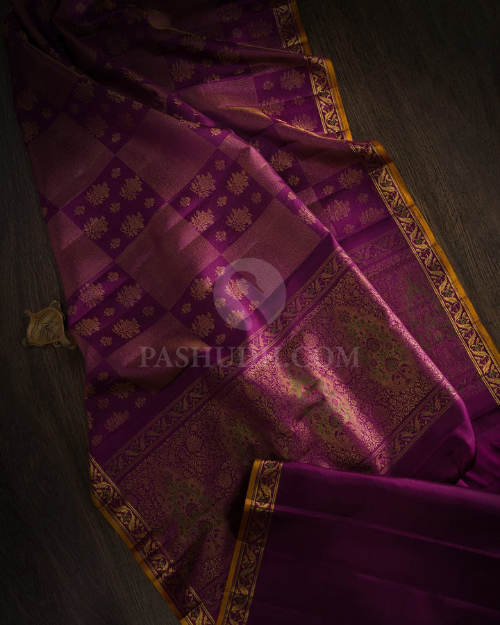 Purple Kanjivaram Silk Saree-DJ440(A)
