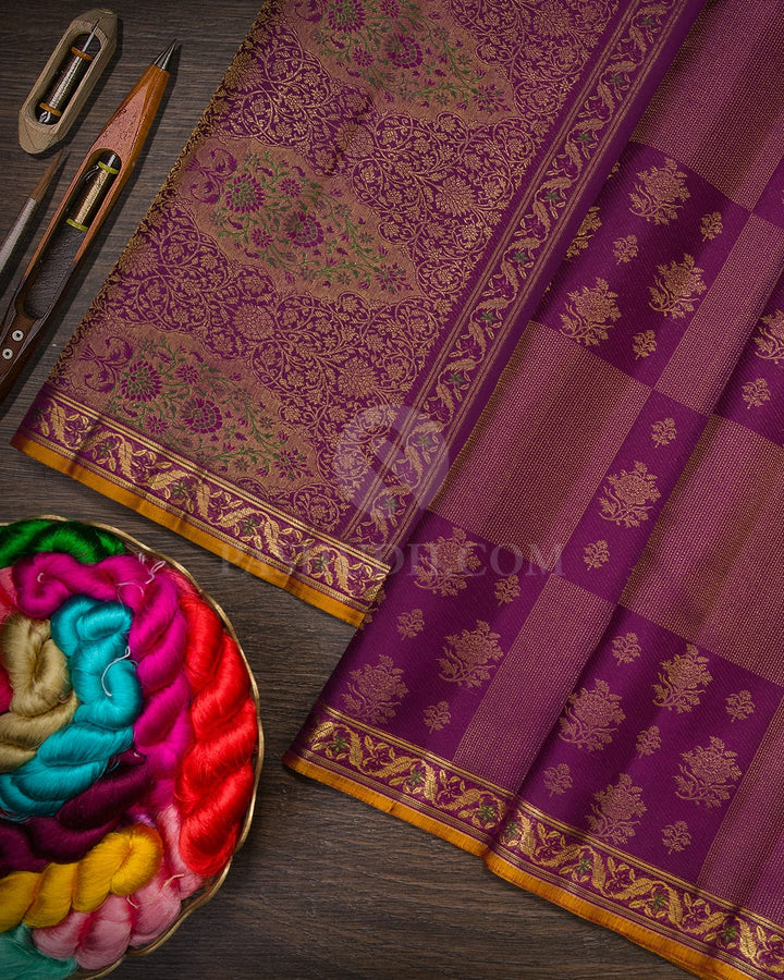 Purple Kanjivaram Silk Saree-DJ440(A)