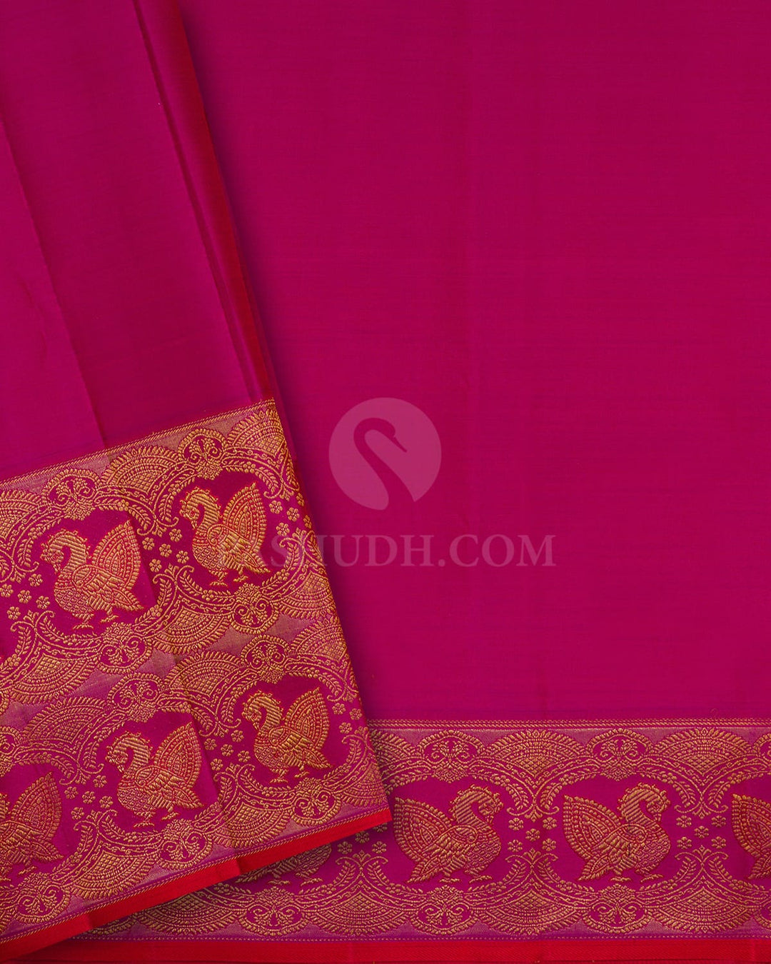 Peach And Magenta Kanjivaram Silk Saree-S1655(C)