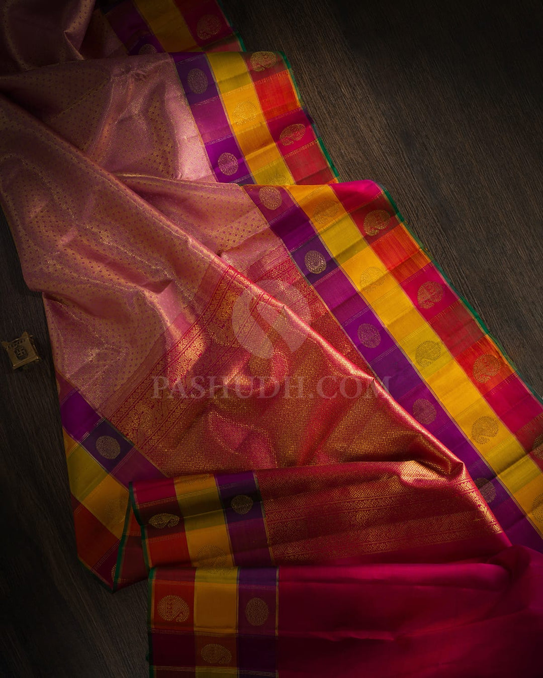 Wild Orchid Pink Kanjivaram Silk Saree-S1685(A)
