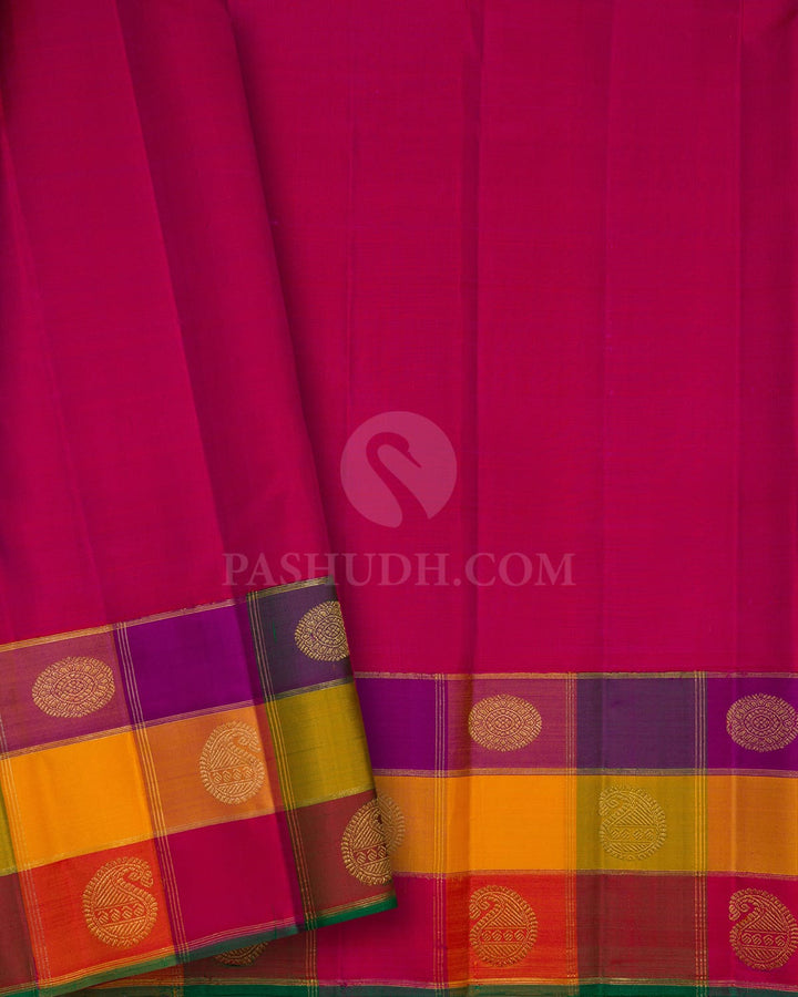 Wild Orchid Pink Kanjivaram Silk Saree-S1685(A)