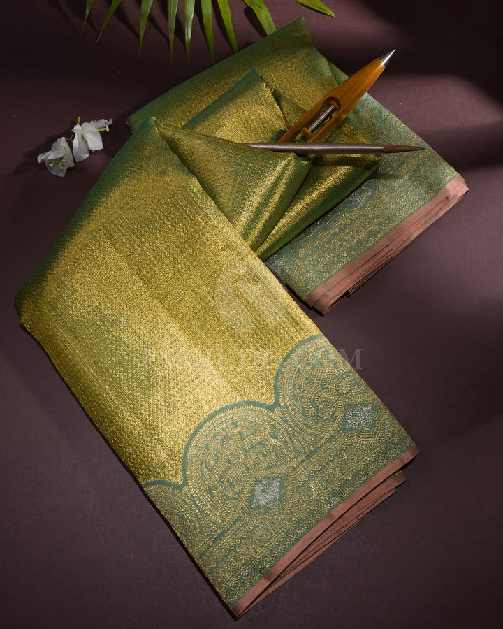 Powder Blue Kanjivaram Silk Saree-S1475(D)