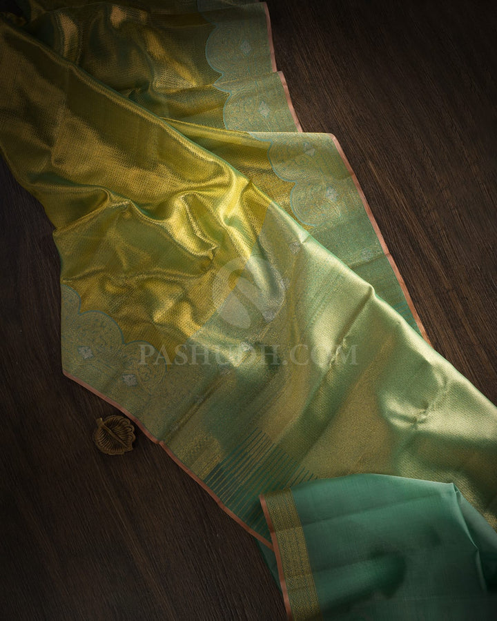 Powder Blue Kanjivaram Silk Saree-S1475(D)