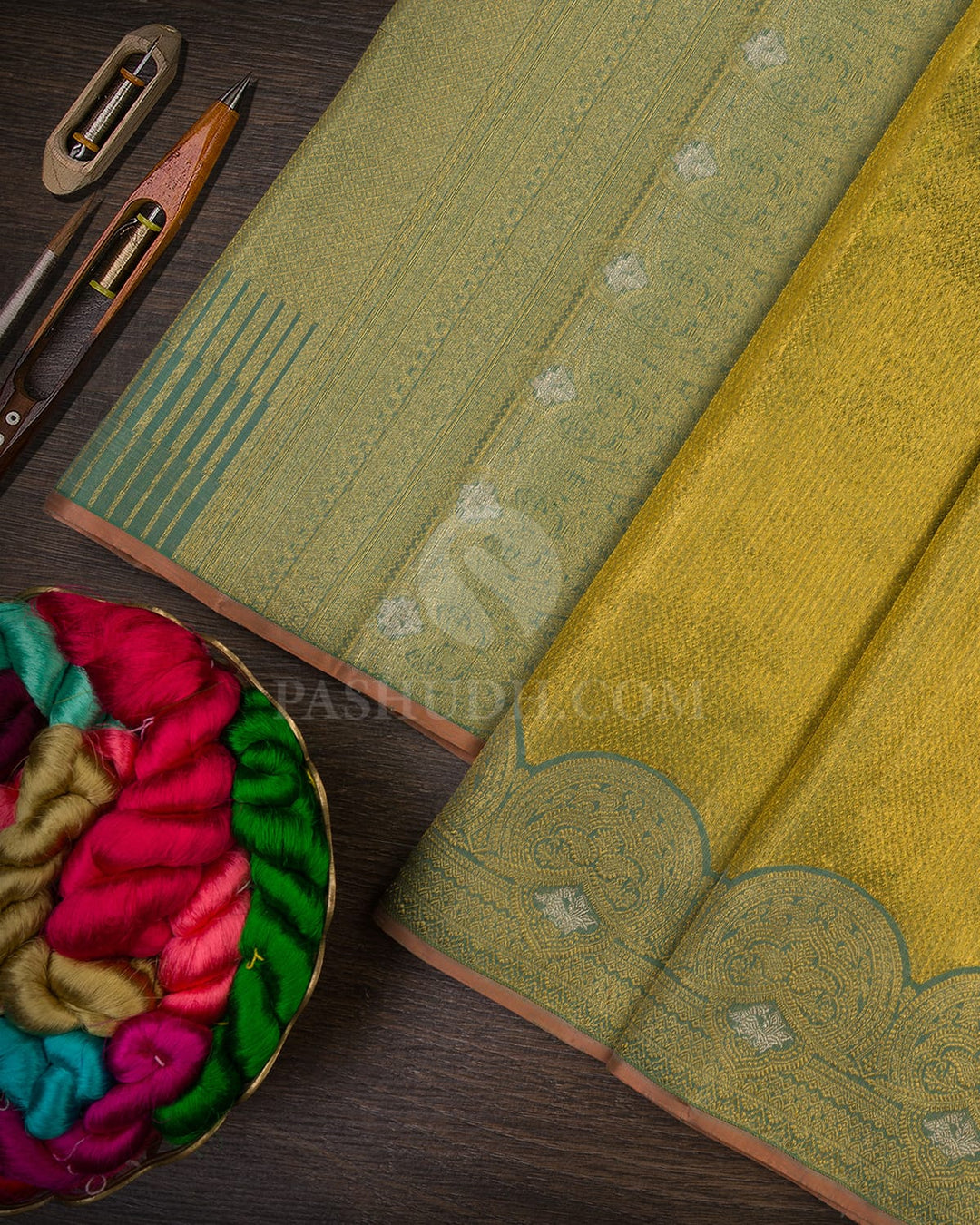 Powder Blue Kanjivaram Silk Saree-S1475(D)