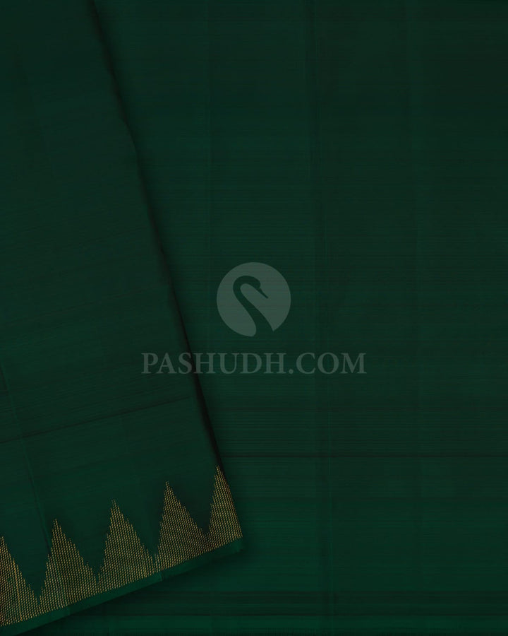 Purple, Brown And Deep Green Kanjivaram Silk Saree-S1675(A)