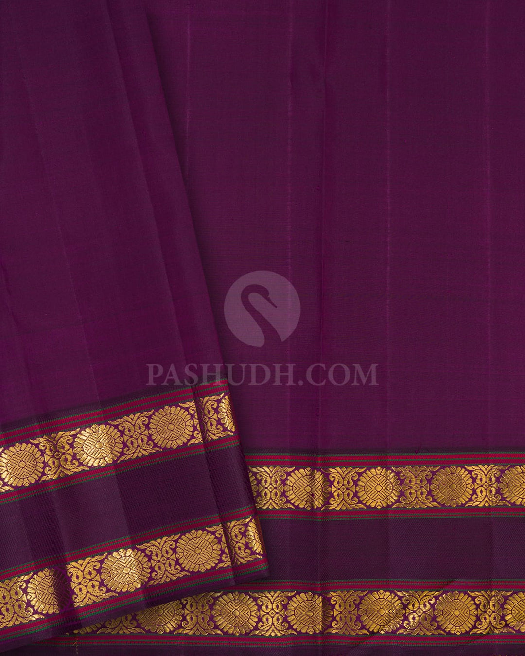 Turquoise Blue And Purple Kanjivaram Silk Saree-S1681(A)