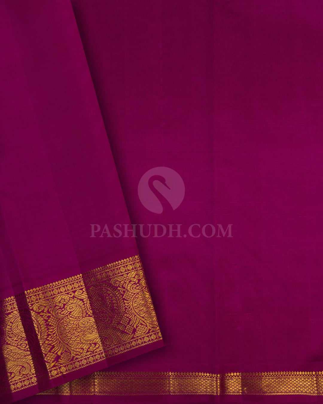 Baby Pink And Magenta Kora Organza Kanjivaram Silk Saree-S1397(C)