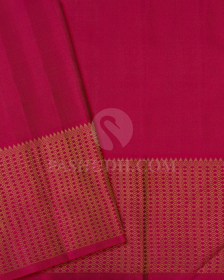 Golden Yellow And Maroon Kanjivaram Silk Saree-DT317(B)
