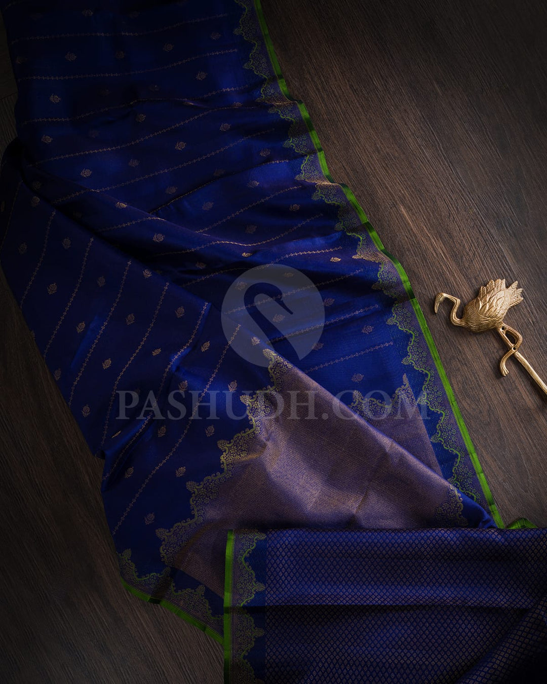 Royal Blue Kanjivaram Silk Saree-DT319(A)