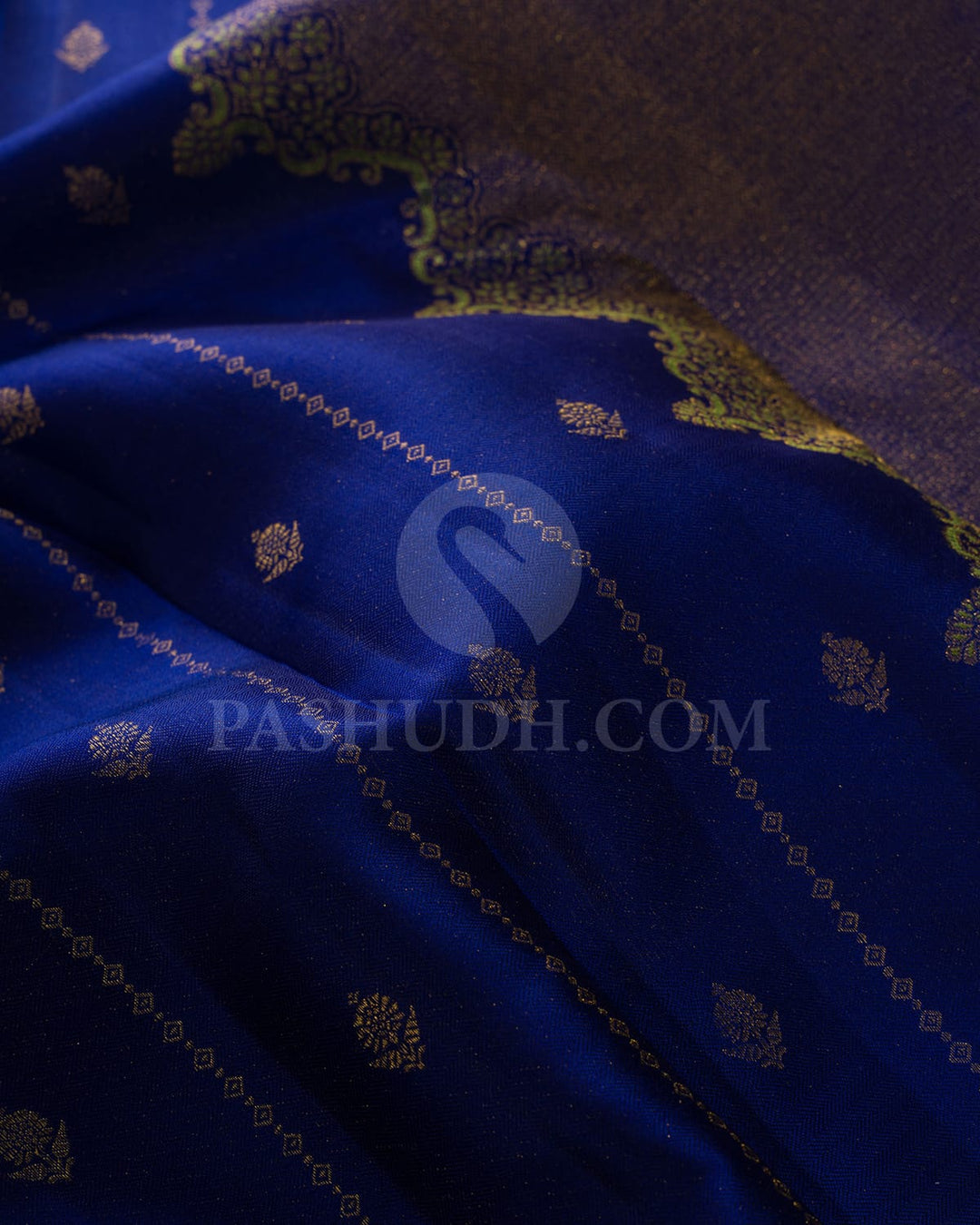 Royal Blue Kanjivaram Silk Saree-DT319(A)