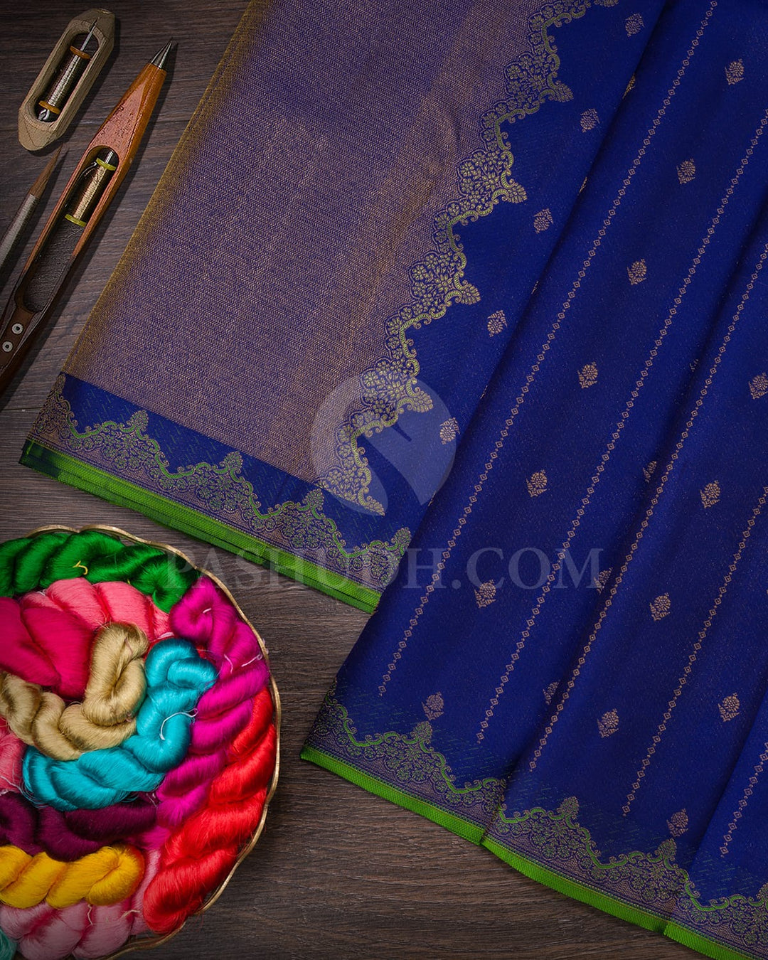 Royal Blue Kanjivaram Silk Saree-DT319(A)