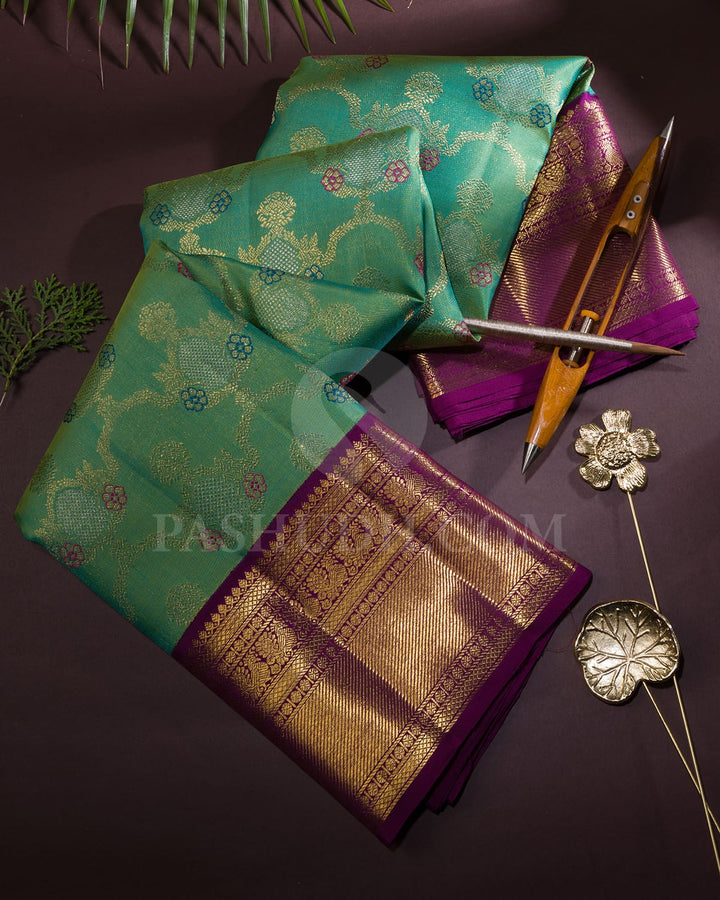 Sea Green Kanjivaram Silk Saree-S1604(C)