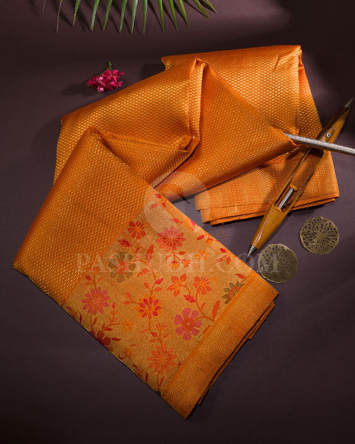 Orange Kanjivaram Silk Saree-S1702(A)