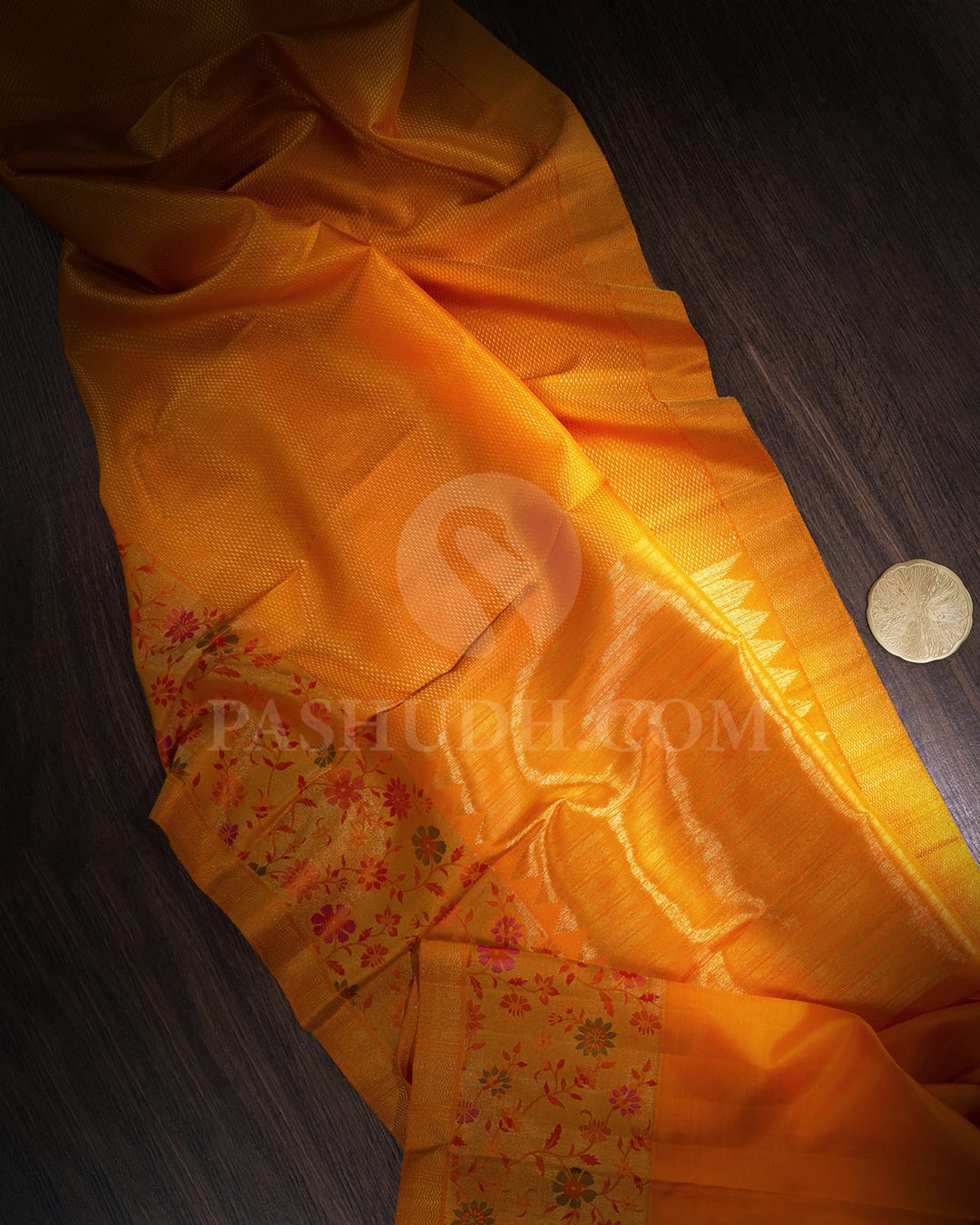 Orange Kanjivaram Silk Saree-S1702(A)