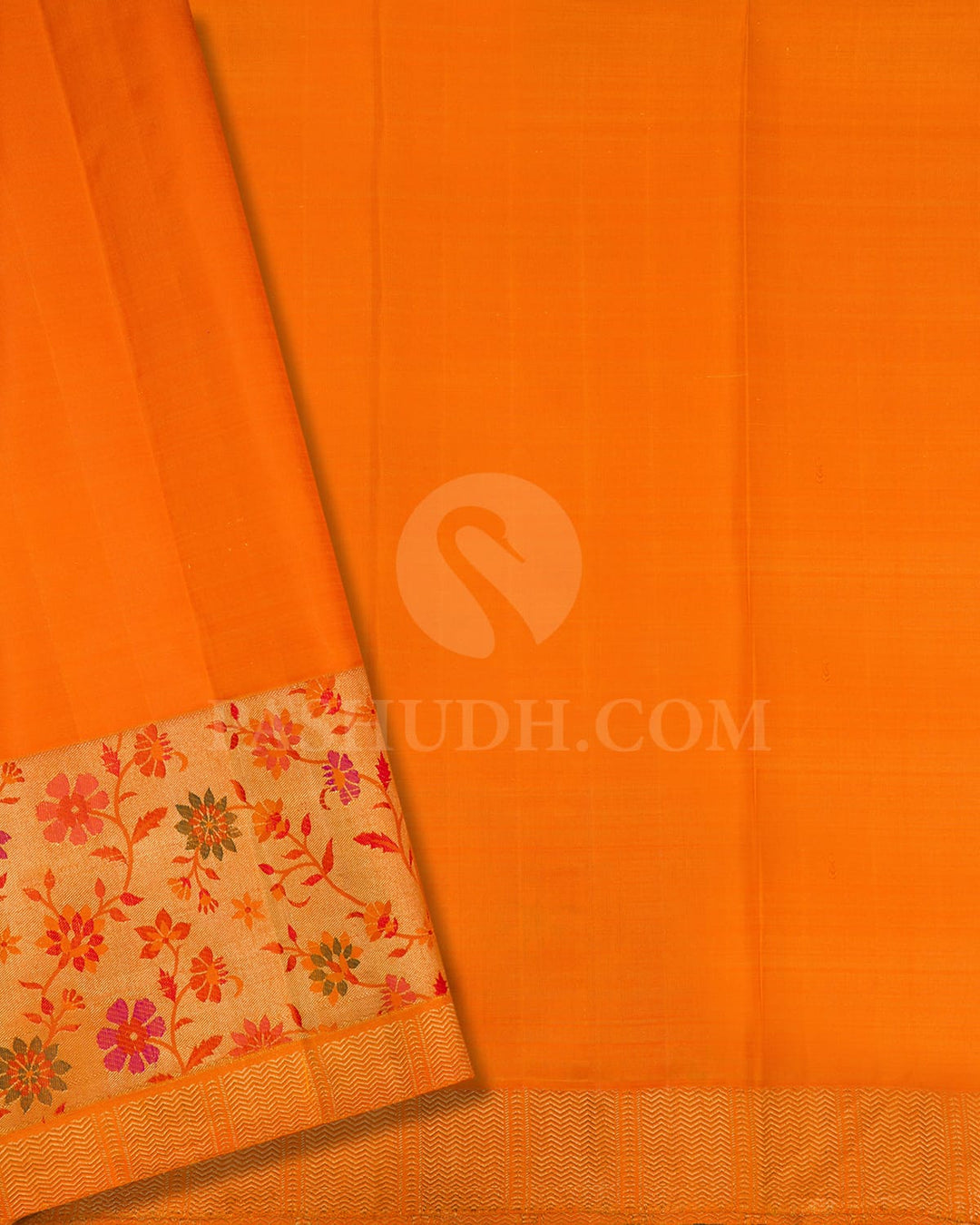 Orange Kanjivaram Silk Saree-S1702(A)