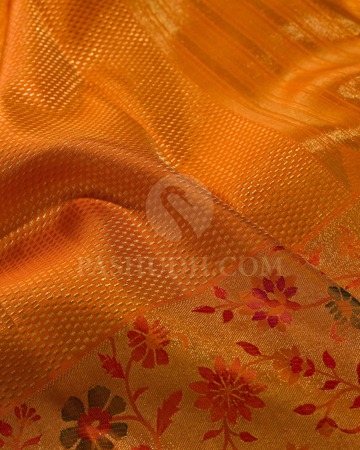 Orange Kanjivaram Silk Saree-S1702(A)
