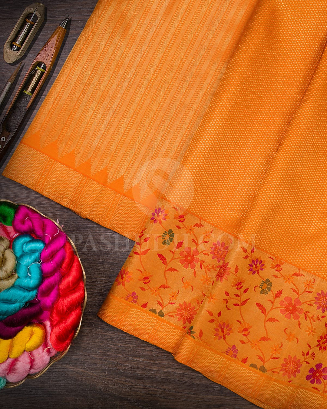 Orange Kanjivaram Silk Saree-S1702(A)