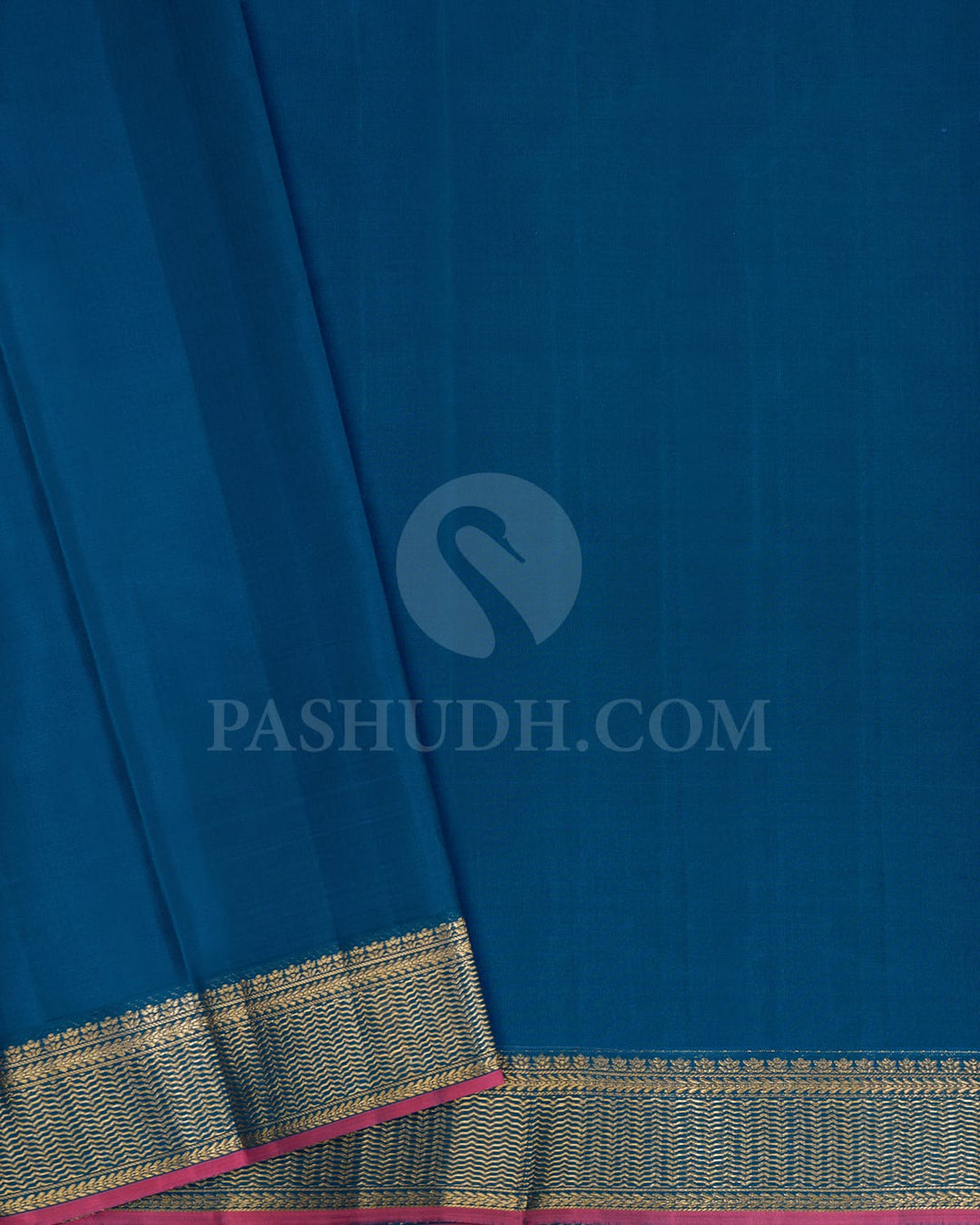 Peacock Blue Kanjivaram Silk Saree-D647(D)