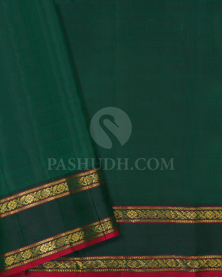 Bottle Green Kanjivaram Silk Saree-S1717(A)
