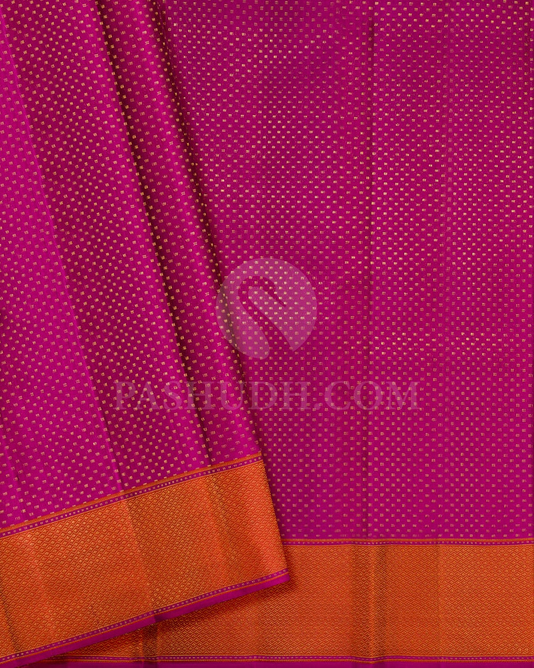 Rust Orange Kanjivaram Silk Saree-DJ355(N)