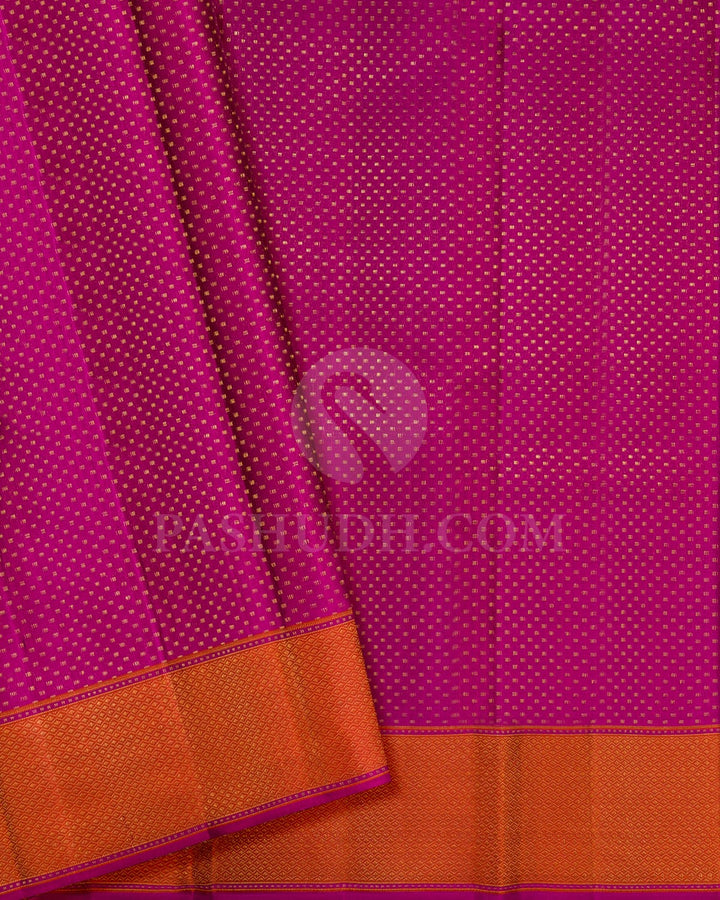 Rust Orange Kanjivaram Silk Saree-DJ355(N)