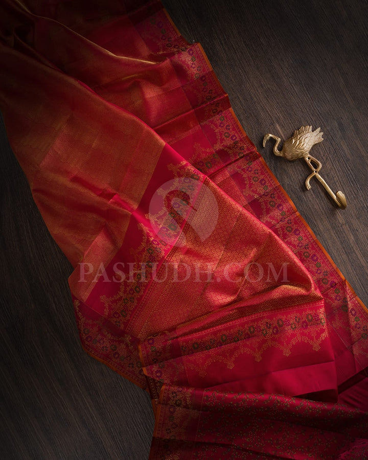 Red Bridal Kanjivaram Silk Saree-DJ433(C)
