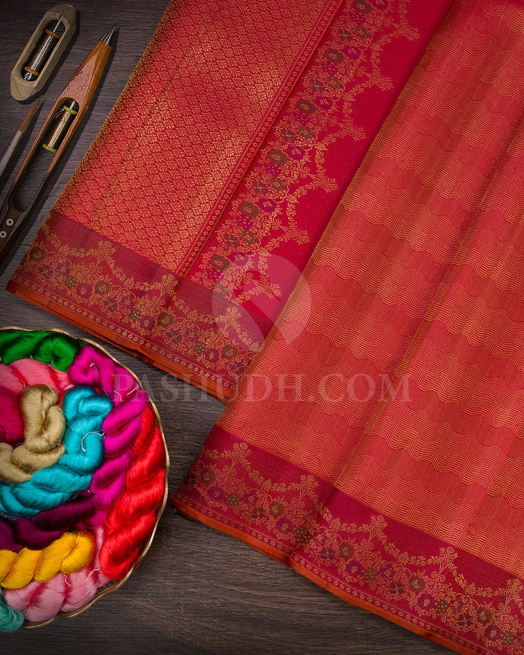 Red Bridal Kanjivaram Silk Saree-DJ433(C)