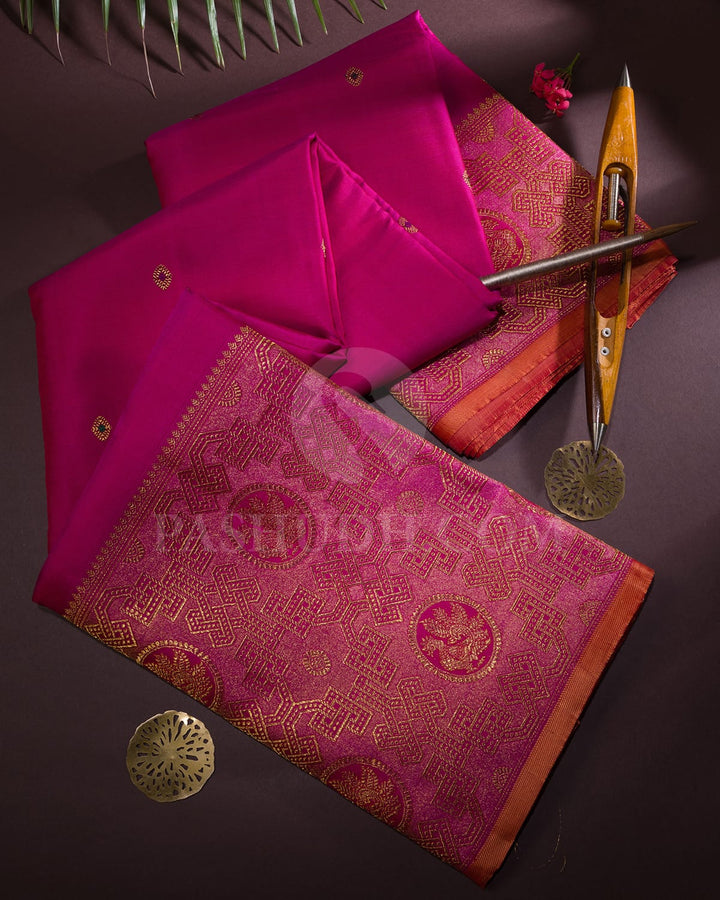 Rani Pink Kanjivaram Silk Saree-S1701(A)