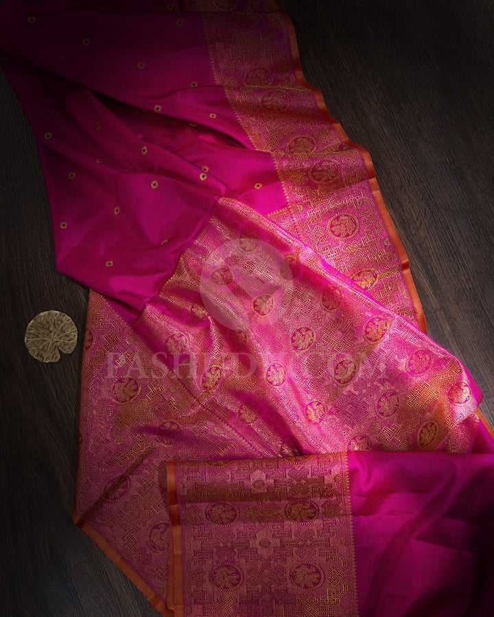 Rani Pink Kanjivaram Silk Saree-S1701(A)