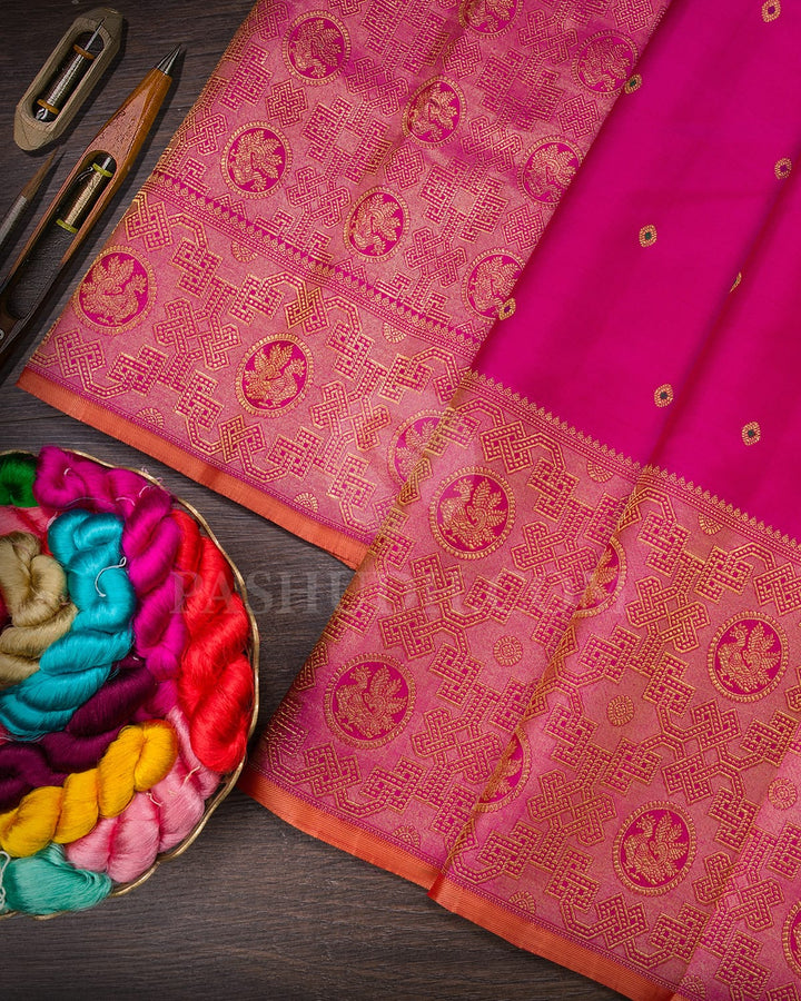 Rani Pink Kanjivaram Silk Saree-S1701(A)