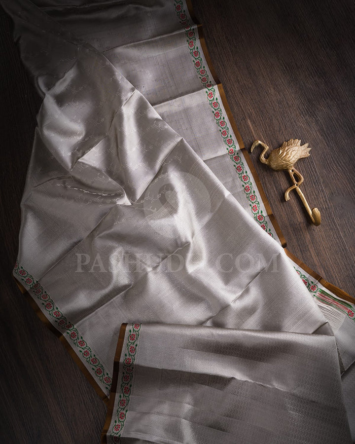 Silver Grey Kanjivaram Silk Saree-DT320(A)