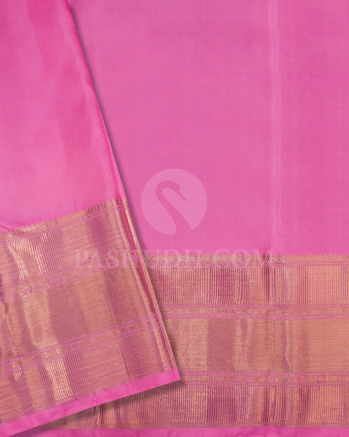 Rose Pink Bridal Kanjivaram Silk Saree-SP393