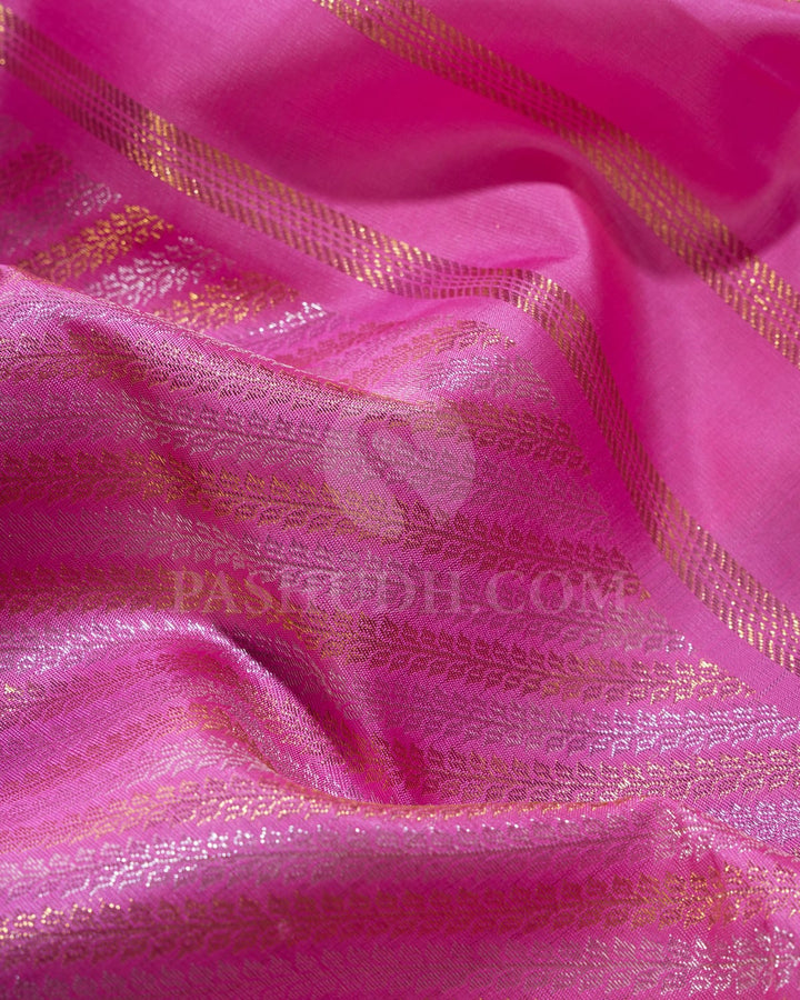 Rose Pink Bridal Kanjivaram Silk Saree-SP393