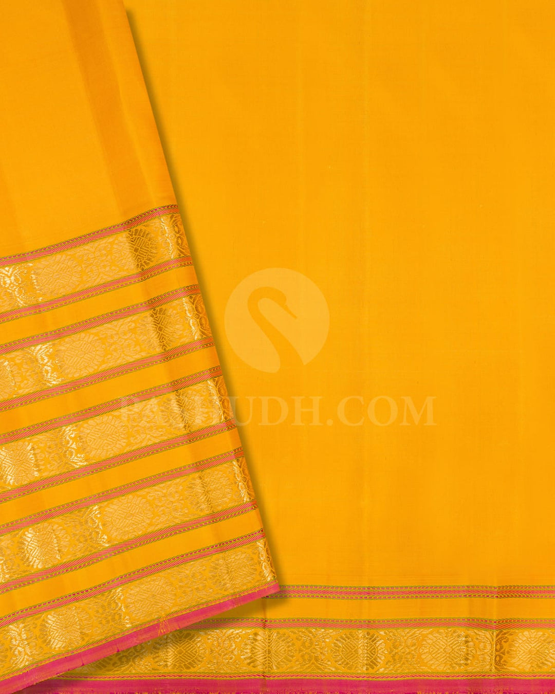 Forest Green With Turmeric Yellow Bridal Kanjivaram Silk Saree-S1711(A)