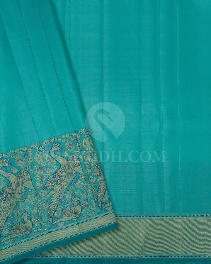 Sky Blue Bridal Kanjivaram Silk Saree-S1557(E)