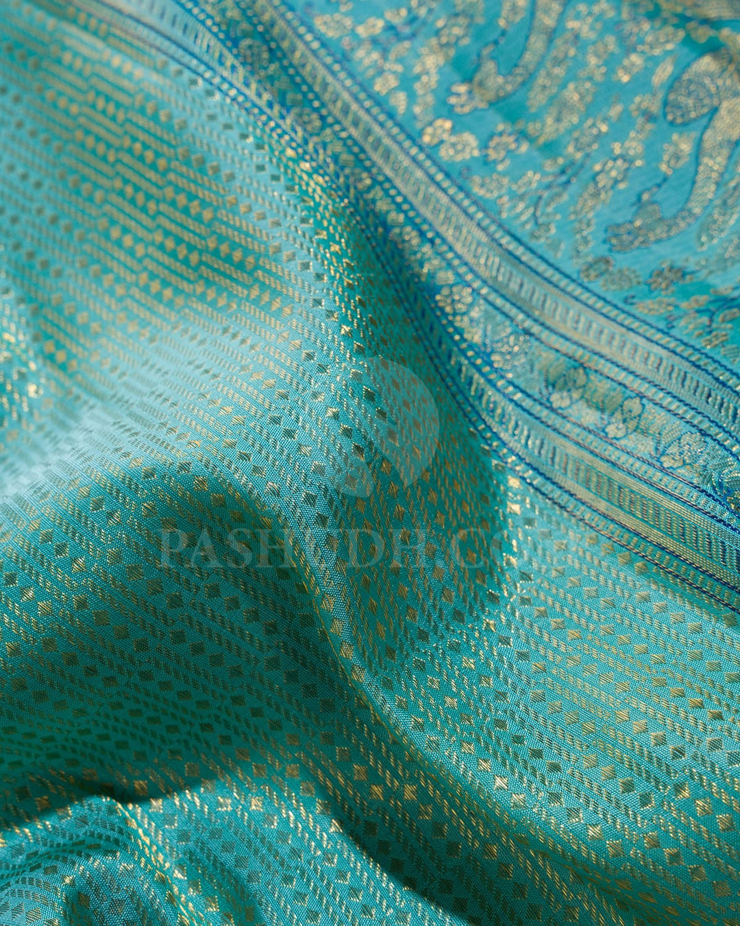 Sky Blue Bridal Kanjivaram Silk Saree-S1557(E)