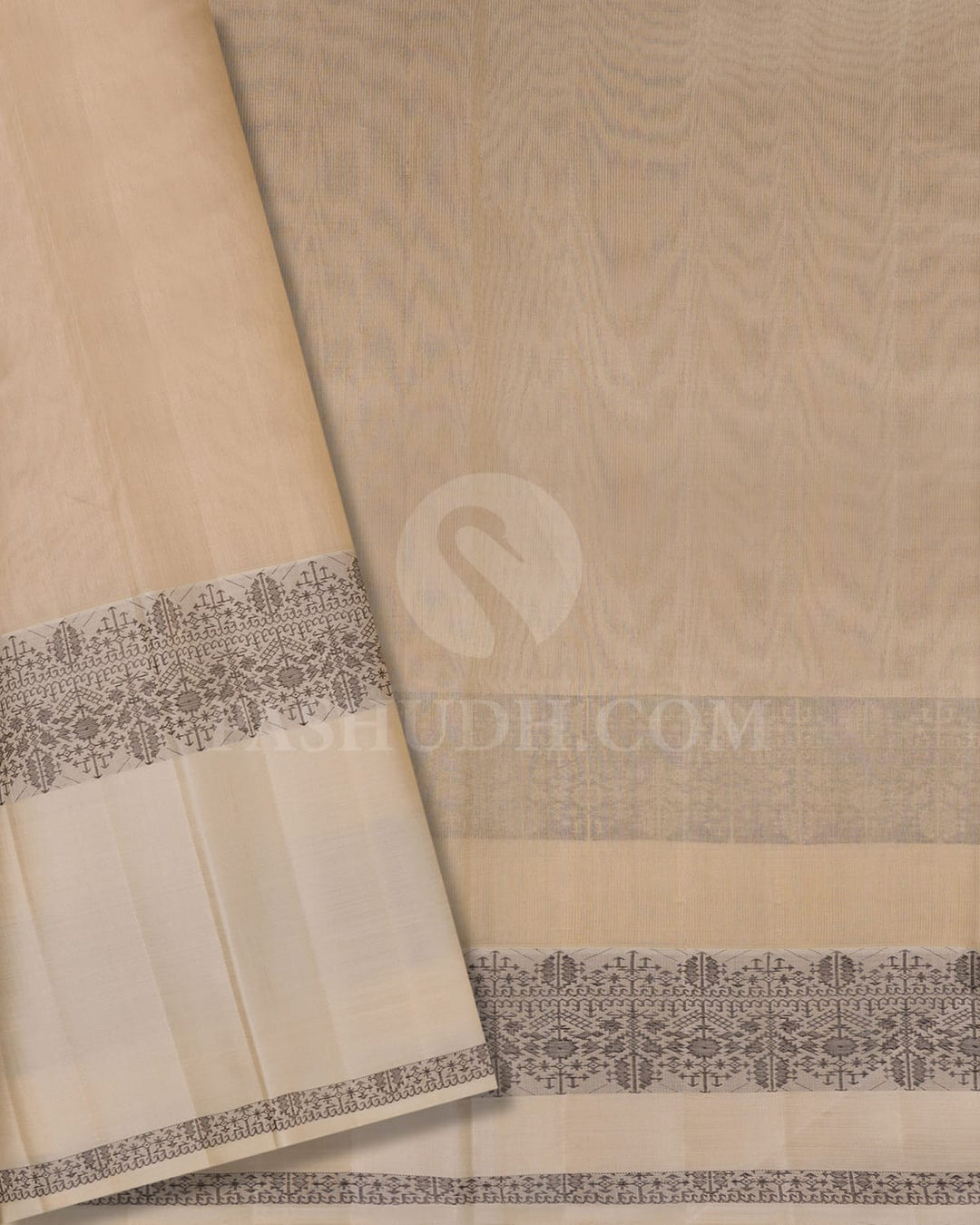 Black Semi Organza Kanjivaram Silk Saree-S1706(A)